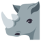 Rhinoceros emoji on Emojione